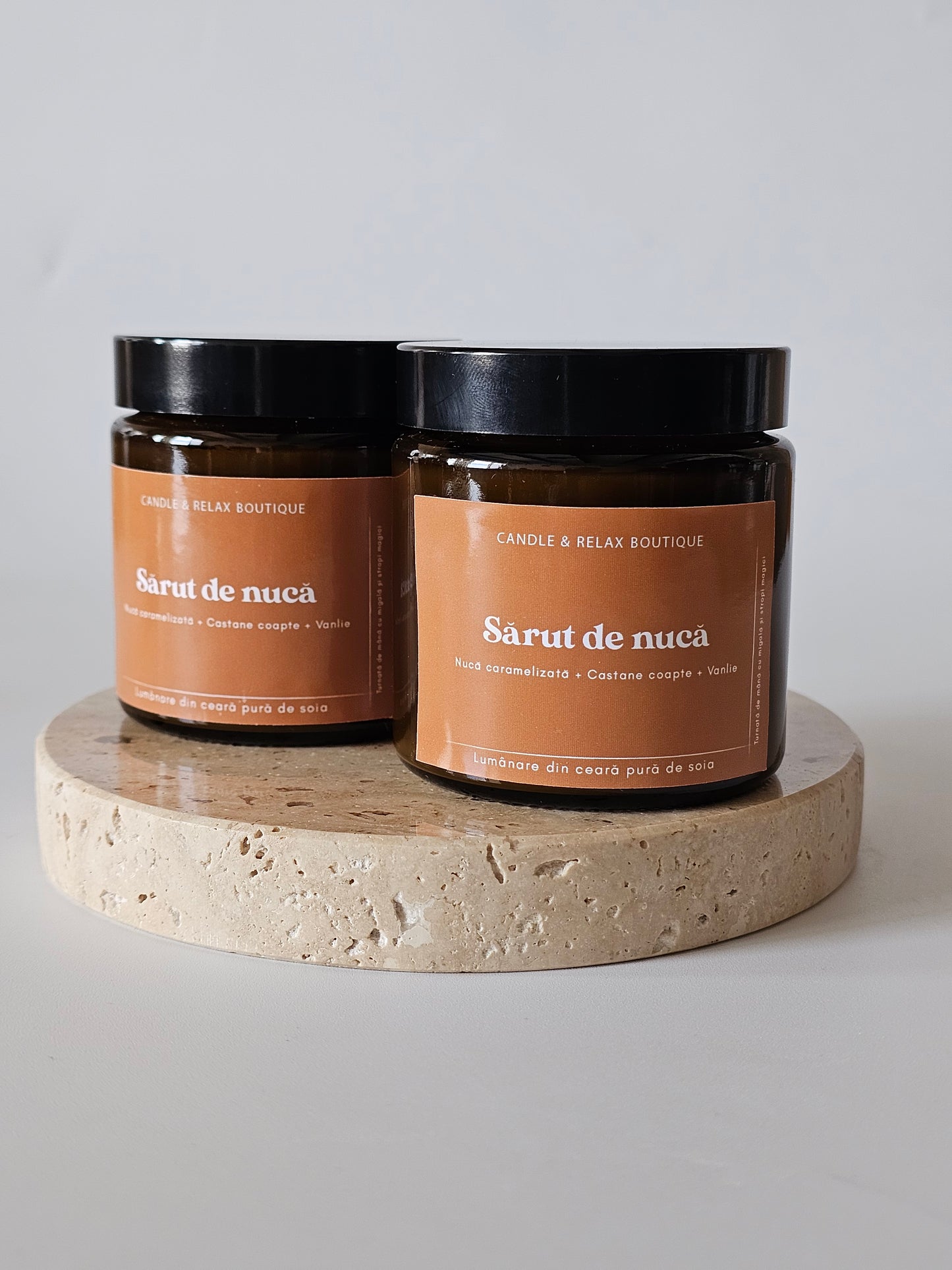nuca castane coapte caramel vanilie cozonac lumanare toamna septembrie octombrie noiembrie parfumata ceara soia sarbatori familie
