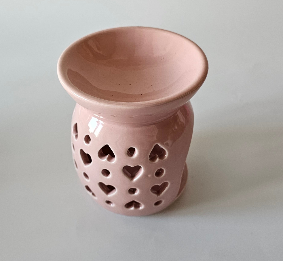 Lampa aromaterapie roz pal cu inimi