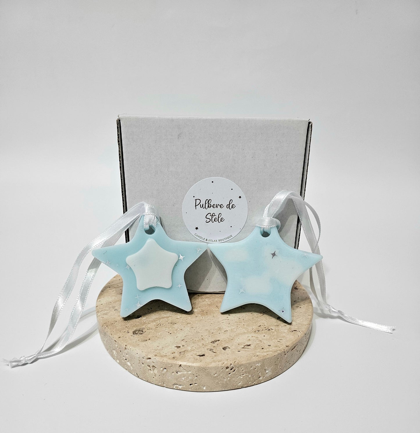 Glob parfumat alc cu albastru in forma de steluta