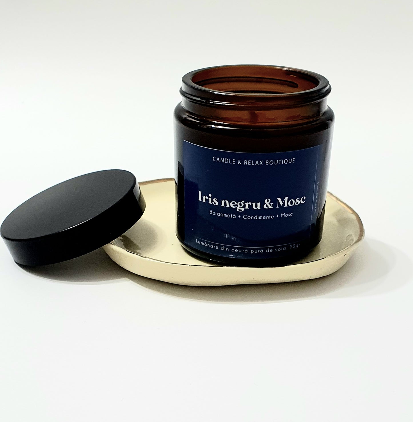 iris mosc lumanare parfumata ceara soia primavara rafinament condimente mosc lumanari  florale